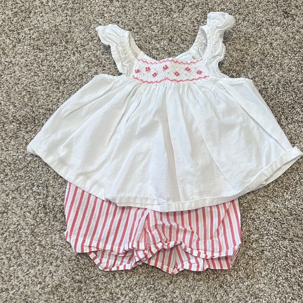 Smocked short set